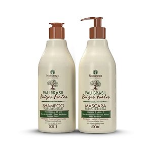 Kit Fortalecedor Capilar Pau Brasil Raízes Fortes (Shampoo + Máscara) Natureza Cosmético