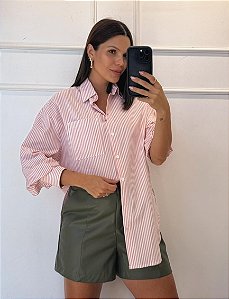 Short Martina Couro Verde