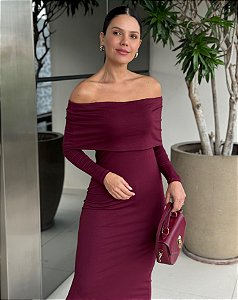 Vestido Luisa Vinho