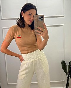 Blusa Cereja Nude
