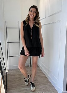 Short Saia Giulia Preto