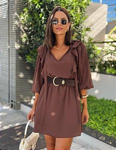 Vestido Melina Marrom