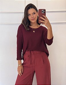 Blusa Tricô Ana Bordo
