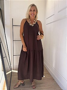 Vestido Antonella Marrom