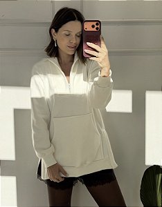 Maxi Moletom Helô Off White