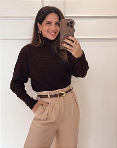 Blusa Tricô Ana Marrom