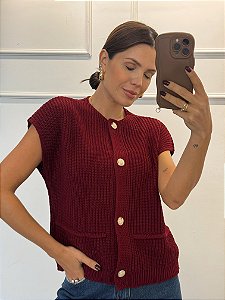 Blusa Tricô Bia Vinho