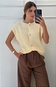 Blusa Tricô Bia Amarelo