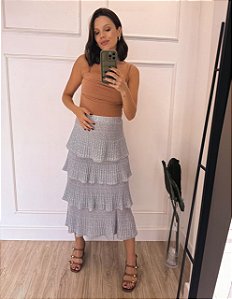 Saia Midi Ayla Azul