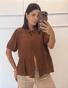 Camisa Cora Marrom