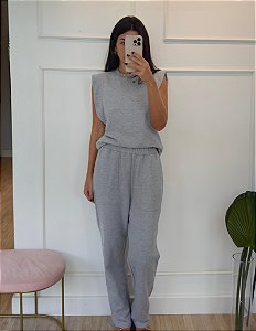Conjunto Joana Cinza - Moletom