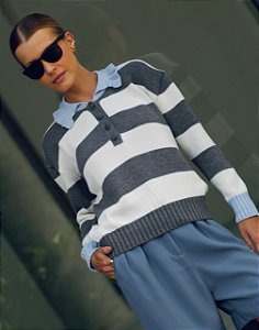 Blusa Tricô Nina Cinza