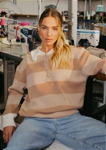 Blusa Tricô Nina Bege