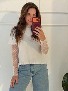 Blusa Helena Tricot Tule Off