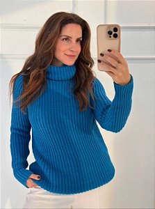 Blusa Carina Tricô Azul
