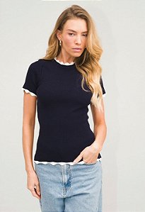 Blusa Tricô Sara Preto