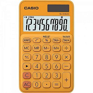 Calculadora de Bolso 10 Dígitos SL-310UC-RG Laranja CASIO