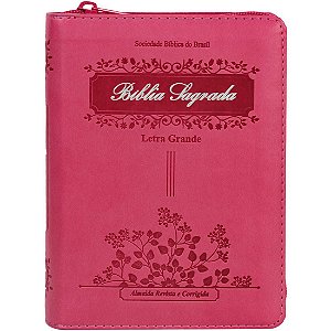 Bíblia Sagrada - Letra Grande capa rosa