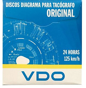 Disco Tacógrafo Diário 125 Km 1 Dia VDO - Caixa com 100
