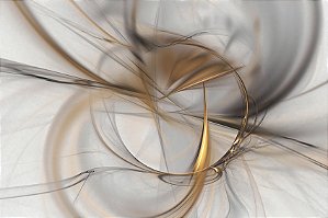 Impressão em Canva Abstrato Preto e Dourado Círculo