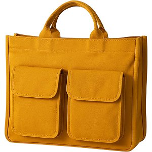 Bolsa amarela aveludada.