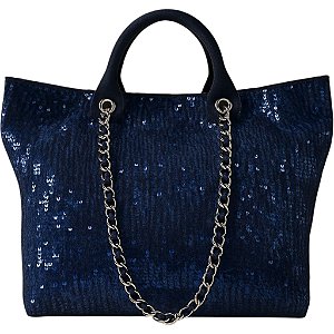 Bolsa de Lantejoula azul escuro.