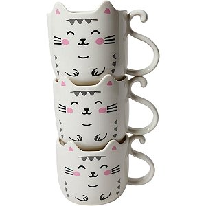 Caneca de gato - 3 unidades.