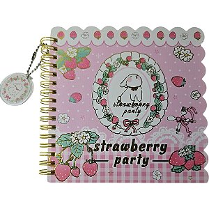 Caderno strawberry party