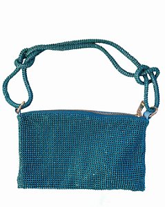 Bolsa Clutch azul brilante.