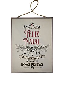 PLaca decorativa de Natal.