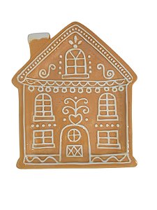 Petisqueira com desenho de casa.