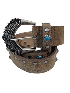 Cinto com fivela fosca.