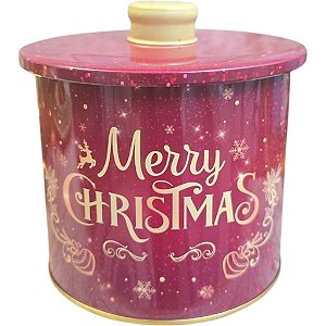 Lata natalina para bolachas e docês