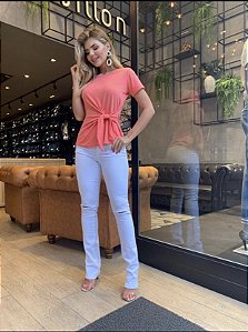 calça boot cut branca