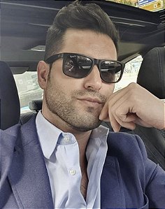 Óculos de Sol Ray-Ban Justin Preto Degrade Armação Fosco Emborrachado Masculino