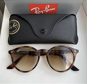 Óculos de Sol Ray-Ban Round Tartaruga Onça Fosco Feminino e Masculino