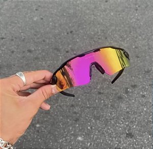 Óculos de Sol Oakley Radar Ev Espelhado Vermelho Armação Fosco Lançamento Masculino
