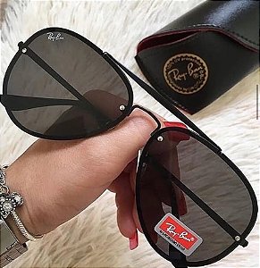 Óculos de Sol Ray-Ban Aviador Blaze Lente Preto Lançamento Feminino e Masculino