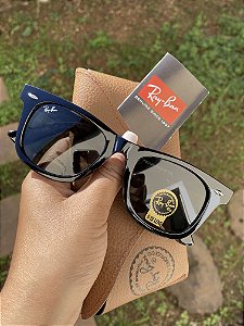 Óculos de Sol Wayfarer Preto 54mm Proteção UV Estilo Clássico Masculino e Feminino