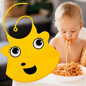Babador infantil em silicone Cata Migalhas Pega Migalhas
