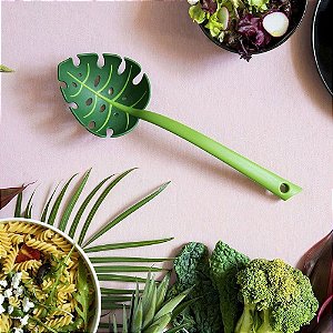 Colher para Macarrão Jungle Spoon Colher Planta Monstera