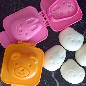 Kit 2 Formas Moldes para Ovo Cozido Arroz alimentos