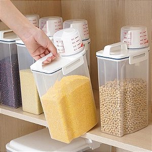 Pote Hermético para armazenamento com medidor 2L