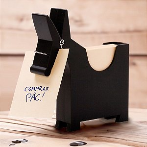 Suporte para Blocos de Papel Post it com prendedor Cavalo