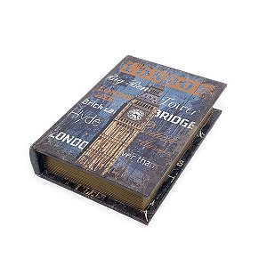 Caixinha Livro Decorativa London - 18 x 13 cm