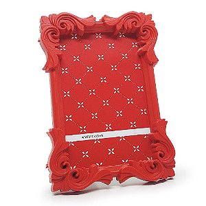 Porta Retrato moldura Flor - vermelho