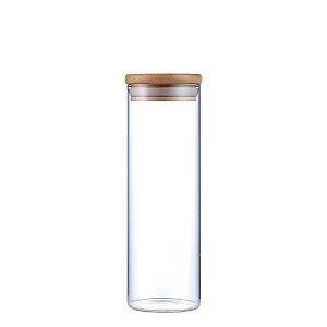 Pote Hermético Vidro Tampa Bambu 20 x 6,5 cm 600ml