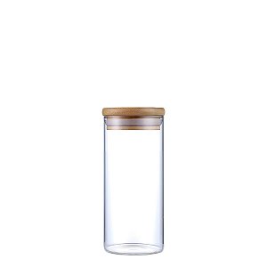 Pote Hermético Vidro Tampa Bambu 15 x 6,5 cm 400ml