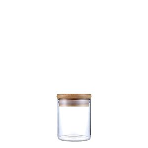 Pote Hermético Vidro Tampa Bambu 8 x 6,5 cm 200ml