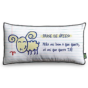 Almofada A frase do Sígno de Áries é